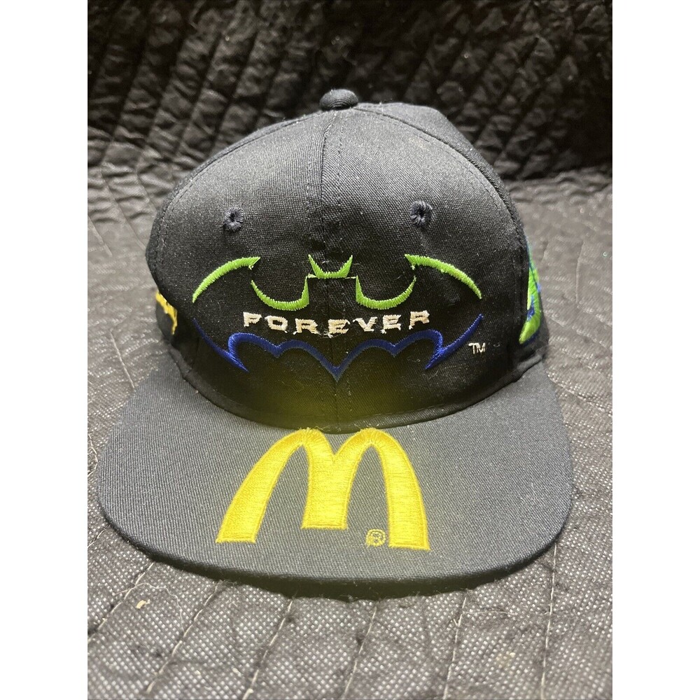 VTG 1995 Bill Elliot Batman Forever McDonalds NASCAR Snapback Hat Adjustable USA